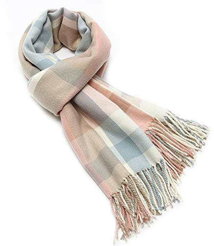 YSense Winter Scarf for Women, Fashion Long Plaid Scarves Warm Big Tartan Blanket Wrap Shawl Ladies Gifts