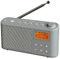 i-box DAB/DAB Plus/FM Radio, Klein Digitalradio Tragbares Batteriebetrieben, Mini Radio Digital Akku & Netzbetrieb Kofferradio, USB-Ladekabel (Grau)