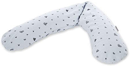 Theraline Das Original Schwangerschaftskissen & Stillkissen 190cm – Seitenschläferkissen Stillkissen Perlen – inkl Stillkissenbezug Sweetheart