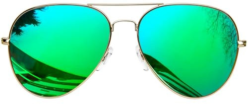 KANASTAL Gafas de sol polarizadas para hombre y mujer UV400 gafas de sol de aleación Al-Mg Premium Retro, Espejo Verde, Talla única