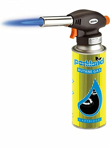 Blow Torch Butane Gas Cylinders Kitchen & Catering Cooking Kit Camping Gas Canister for Camping Stove Blowtorch COOKER CAMPING HEATER BBQ Creme Brulee Tarts Pies Gas Refill Bottles (1X Torch 1XRefill)