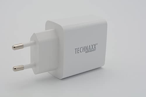 Technaxx Caricatore USB 18W QC 3.0 – Adattatore USB-A Ricarica Rapida per Smartphone, Tablet e dispositivi USB – Design Compatto da Viaggio – Bianco – Modello TX-197