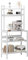 sogesfurniture Küchenregal Mikrowellenregal Bäcker Regal aus Holz und Metal, Standregal mit 5 Ablagen und 8 Haken, Metallregal Lagerregal für Küche, Wohnzimmer, 80 * 40 * 170cm, Weiß