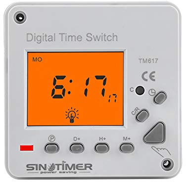 Akozon Thermoplongeur Programmable, Minuterie de Commutateur de Commande Intelligente Programmable Durable électrique Numérique avec écran rétroéclairé (220 VCA TM617-2)