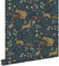 Tapete Wald mit Waldtieren Dunkelblau und Beige 0.53 x 10.05 m - von ESTAhome