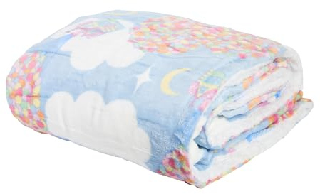 Skinnydip Disney Up! House Blanket, Multicolor Polyester Throw, 130 x 150 cm, Super Soft Fleece Inner Lining, Double Size, for Lounging