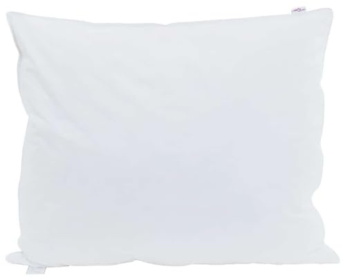 vidaXL Almohada de Cama - Diseño Sencillo, Relleno de Plumas, Algodón, Decoración para Relajarse