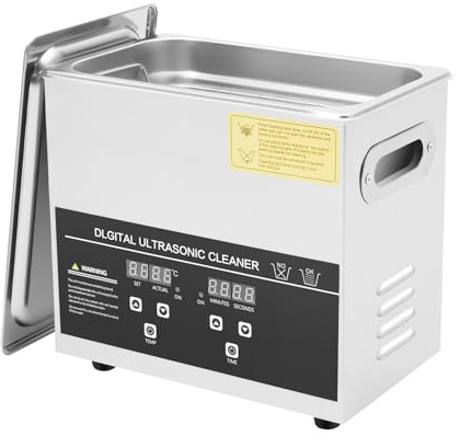 Poyujkyhr 3L Ultrasonic Cleaner with Heater & Digital Timer, 40KHz Professional Ultrasonic Cleaning Machine for Jewelry Glasses Watches Dentures, ultrasound cleaner, Low Noise 75dB Ultra Sonic Bath