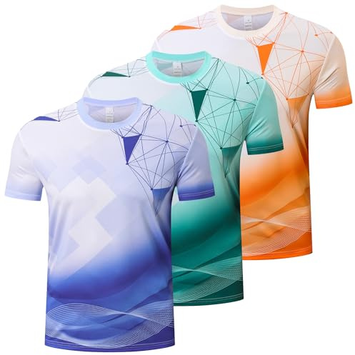 Cimic 3 Piezas Camiseta Deporte Hombre Impresión Running Manga Corta Ropa