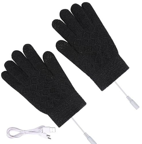 Imtrub Gants chauffants | Moufles électriques USB pour écran tactile – Gants d'hiver pour homme, femme, enfant, camping, football, moto, travail, course à pied