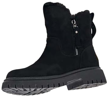 Stivali Invernali Donna Stivali Imbottiti Sintetica In Pelliccia Scarpe Corti Termici Da Neve Spessi Piatto Suola Impermeabili Scarponcini Classici Donna Allineato Invernali E Outdoor Camminate