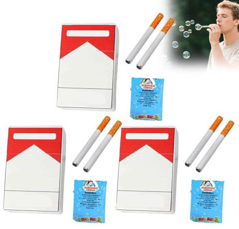 6 Pcs Cigarettes à Bulles factices, Machine A Bulle Cigarette, Cigarettes à Bulles factices AVCE, Mini-Jouet à Bulles, IdéE Cadeau pour Mariages, Anniversaires, FêTes