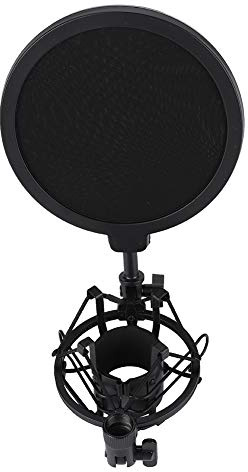 Bewinner Professionelles Kondensatormikrofon-Set mit Pop-Filter und Stoßdämpferhalterung, ABS-Material, Nierentonabnehmer, Rauscharm, Großer Dynamikbereich