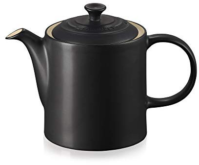 Le Creuset Stoneware Grand Teapot, 1.3 Litres, Serves 4 Cups, Satin Black, 91011013000000