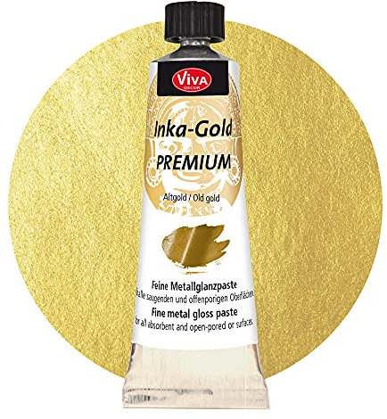 Viva Decor Inka Gold Premium 40g – Altgold – Wischmetall und Gilding Wax für Glanzeffekte auf Holz, Leinwand, Ton und Beton, schnell trocknend, ideal für Patina-Effekte und DIY-Projekte