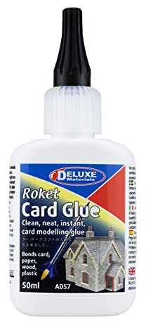 Roket Card Glue; Rockets, Railway by DELUXE MATERIALS