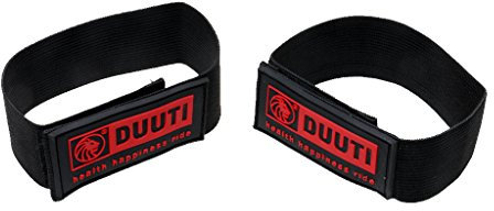 Generic 2 Stücke Hosen Klettband, Hosenband mit Klettverschluss, Selbstklebend zum Joggen, Radfahren, Reiten usw. - Schwarz