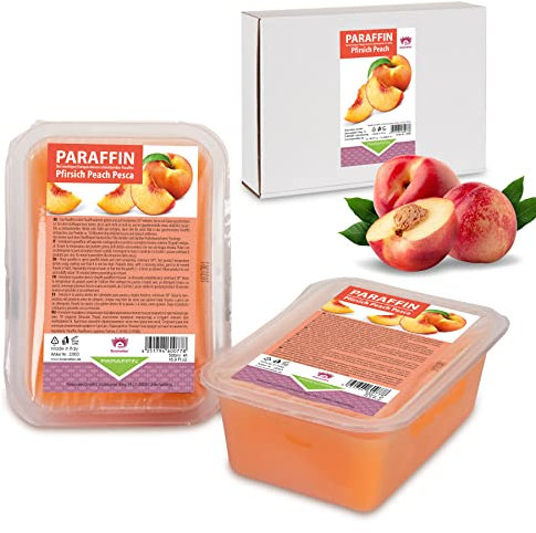 Kosmetex Paraffinbad, Paraffin-wachs mit niedrigeren Schmelzpunkt, Pfirsich Duft, Wachs mit Pfirsich