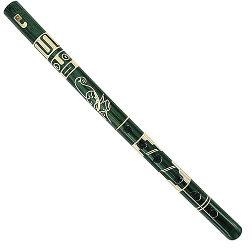Mia Jewel Shop - Handmade Colored Bamboo Wooden Flute | Tribal Nature Pattern | Native Recorder for Beginners, Meditation & Music Lovers (Green)