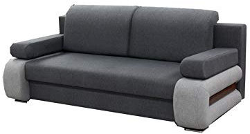mb-moebel Modernes Sofa Schlafsofa Kippsofa mit Schlaffunktion Klappsofa Bettfunktion mit Bettkasten Couchgarnitur Couch Sofagarnitur 3er LEVIN02 (Grau)