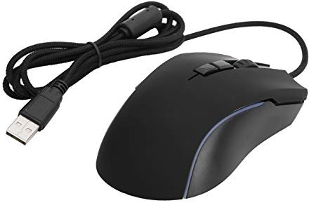 Ratón con Cable, luz RGB de 7200 PPP, ratón para Juegos, 7 Botones, ratón de Ordenador USB, ergonómico, para el hogar/la Oficina