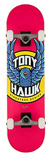 Tony Hawk Skateboards SS 180+ komplettes Skateboard, Adler-Logo, Pink, 19 cm breit