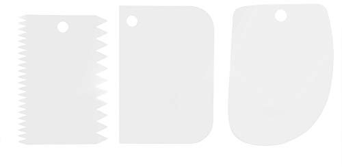 Alvinlite Grattoir à crème, Outil de grattoir de Cuisson pour Coupe-pâte en Plastique avec 3 spécifications pour la décoration de gâteaux de pâtisserie