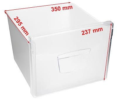 JCSPARES® - Cassetto Verdura 350 x 295 x 237 mm ca. Compatibile Con Frigorifero Whirlpool Ariston Aeg Indesit Ed Ulteriori