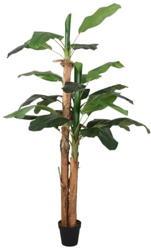 LXYZWRW dekor konstgjort bananträd 9 löv 120 cm grön konstgjord flora