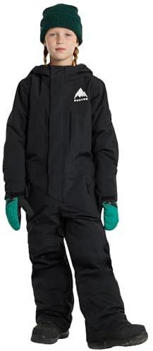 Burton Kids’ 2-Layer Insulated One Piece – Waterproof Winter Snowsuit for Boys & Girls – True Black, Small