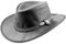 Black Jungle BALAT Lederhut, Westernhut, Australienhut, Cowboyhut (DE/NL/SE/PL, Alphanumerisch, L, Schwarz)
