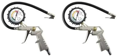 ReifendruckprüFer Reifenreparaturwerkzeug Autoreifen-Manometer 220 PSI Hochpräzise Luftdruckpistole Monitor-Tester Luftkompressor LKW ReifenfüLler(2PCS)