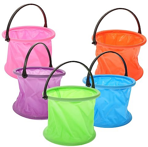 ibasenice 5 Pz Secchio Cestino Filtro Lavello Portatile Prodotti Per La Cura Dell'auto Lavabo Kit Asciugatura Forniture Maniglia Macchina Contenitore Dell'acqua Lavaggio Bottiglia Bidone Pvc