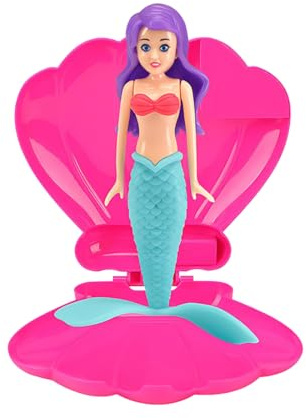 WUSJCOF Jouet de Plongée pour Enfants, 1 Pièce, en Forme de Sirène avec Coquillage, Natation pour Baignoire et Piscine, Entraînement Sous-Marin, Jouet pour Filles, Cadeau de Fête Piscine (Rose)
