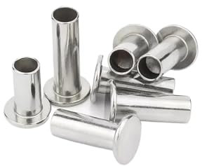 Remache hueco de cabeza redonda plana de acero inoxidable 304 M1.5 M2 M2.5 M3 M4 M5 M6(50pcs 3x10)