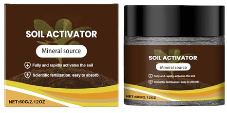 Amesor Activador de Suelo | Fuente Mineral Activadora | Nutrientes Naturales Abono 60G Para Legumbres Flores Frutas Árboles Plantas De Interior Plantas De Exterior