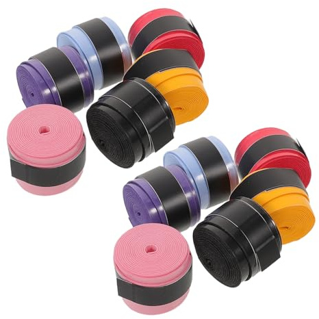 ibasenice 6paia Nastro Adesivo per Impugnatura da Badminton Avvolgimento per Racchetta in Pu Nastro per Overgrip da Badminton e Tennis Antisudore Assorbente per Presa Stabile