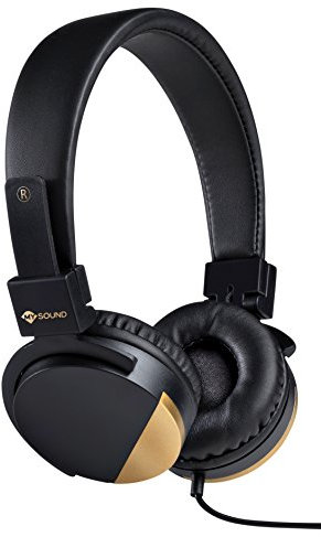 Meliconi Mysound - Speak Metal cuffia on ear con microfono e tasto di risposta, bassi potenti, colore nero e oro effetto metallizzato con finiture soft touch, massimo comfort di utilizzo.