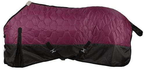 Showman 420 Denier Quilted Nylon Horse Blanket (Burgundy, 72)