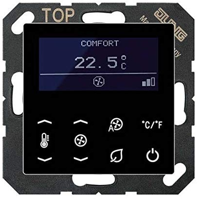JUNG 1 Thermostat, schwarz (schwarz)