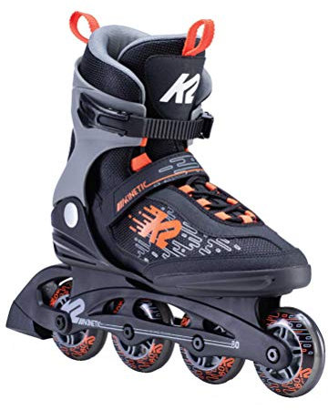 K2 Skate Men's Kinetic 80 Inline Skate, BLACK_RED, 6