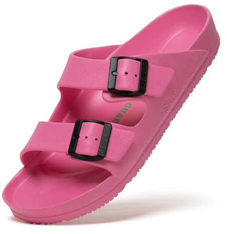 SAGUARO Unisex EVA justerbara träskor, strandskor, 36–48 EU, Rosa Clog, 37 EU