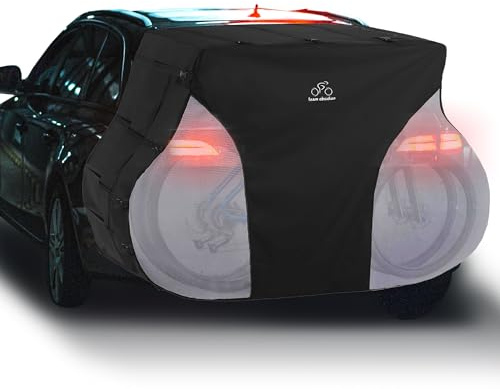 Team Obsidian Funda para Bicicleta Exterior Impermeable - Protección UV y Antipolvo Oxford 600D - Guarda Bicicletas Exterior y para Transporte en Portabicicletas - Cubre de 1 a 3 Bicis - Transparente