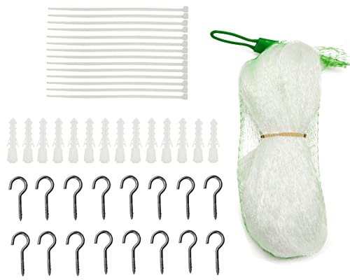 QILUCKY Katzennetz für Balkon Ohne Bohren Transparent Können Zuschneidbar und Bissfest Balkonnetze für Katzen zur Absicherung von Terrasse, Fenster und Türen, Transparentes Katzenschutznetz (3x5m)