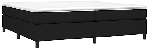 vidaXL Struttura Letto a Rete a Molle Nero 200x200 cm in Tessuto