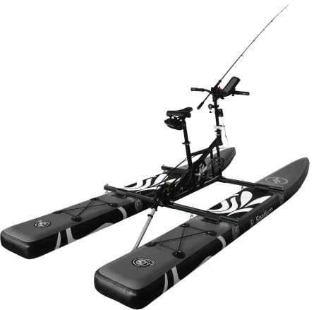 Spatium Inflatable Water Bike Grey Pedal Boat Inflatable Fishing Boat Pedal Kayak Release Your Hand End Enjoy Fun Water and Fishing Inflatable Water Bicycle