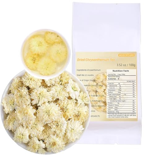 Chrysanthemum Tea 3.53 oz Dried Chrysantheum Flowers Loose Leaf Tea