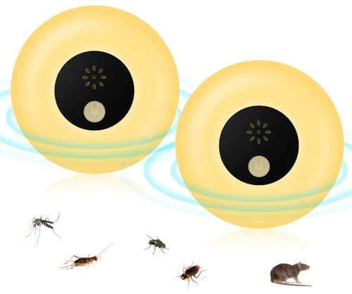 flintronic Ultraschall Schädlingsbekämpfer, Innenräumen Schädlingsbekämpfung, Insektenschutzmittel Moskitoschutz, Innenräumen Pest Repeller für Mücken, Kakerlaken, Mäuse, Spinnen