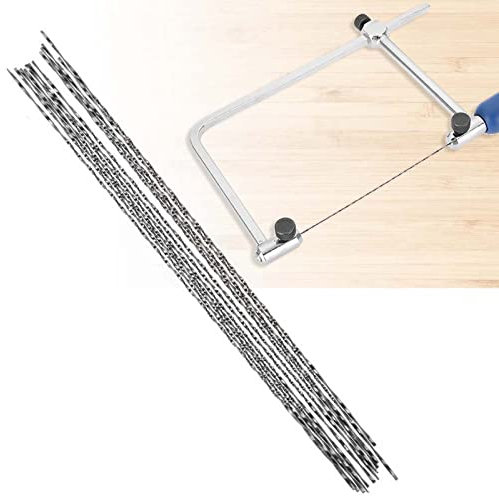 Lames de Scie à Chantourner 12 Pièces, Lames de Scie à Bois en Spirale pour Coupe du Bois Métal Plastique, Acier à Haute Teneur en Carbone