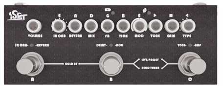 Harilla Gitarren-Multieffektpedal, Hall-Effektpedal, Delay, Chorus, Phase, Effekt, Rauschunterdrückung, Aufnahmeunterstützung
